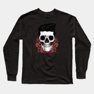 Skull Weekend Rockabilly & Roses Long Sleeve T-Shirt